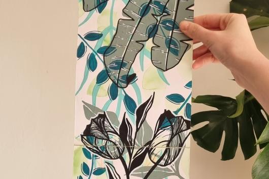 Maquette en proportions de la fresque de Nico et Marine