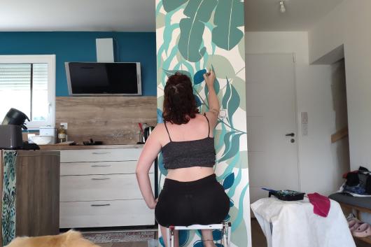 Fresque Nico et Marine en cours