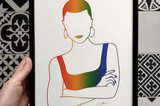 Rictus encadrée rainbow